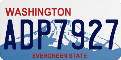 WA license plate ADP7927