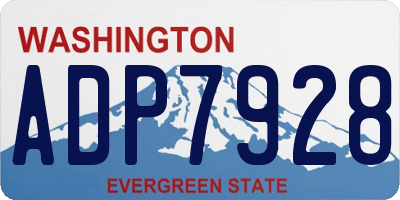 WA license plate ADP7928