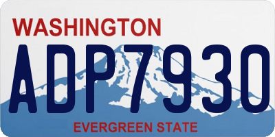 WA license plate ADP7930