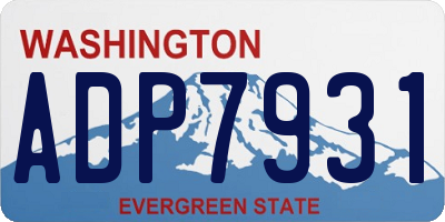 WA license plate ADP7931