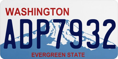 WA license plate ADP7932