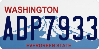 WA license plate ADP7933