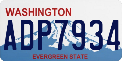 WA license plate ADP7934
