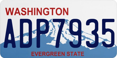 WA license plate ADP7935
