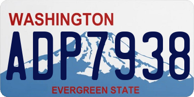 WA license plate ADP7938