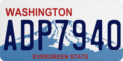 WA license plate ADP7940
