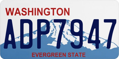 WA license plate ADP7947