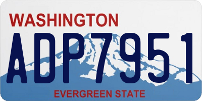 WA license plate ADP7951