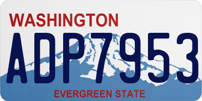 WA license plate ADP7953