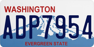 WA license plate ADP7954
