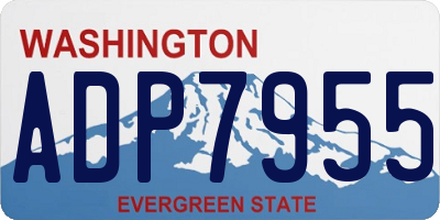 WA license plate ADP7955