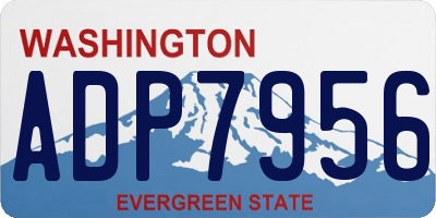 WA license plate ADP7956