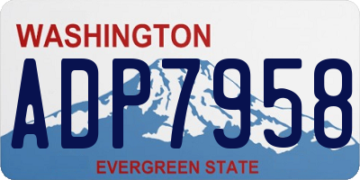 WA license plate ADP7958