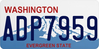 WA license plate ADP7959