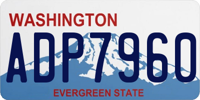 WA license plate ADP7960