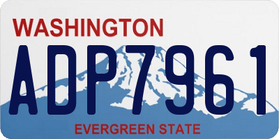 WA license plate ADP7961