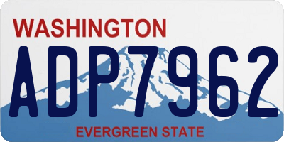 WA license plate ADP7962