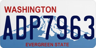 WA license plate ADP7963