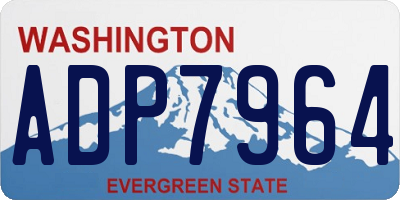 WA license plate ADP7964