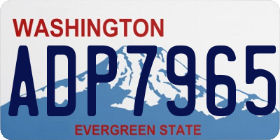 WA license plate ADP7965