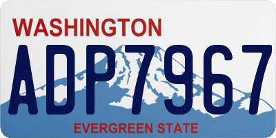 WA license plate ADP7967