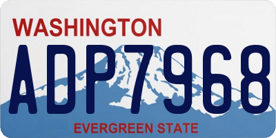 WA license plate ADP7968