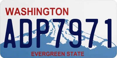 WA license plate ADP7971