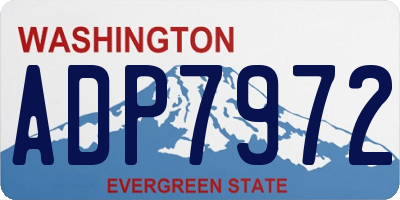 WA license plate ADP7972