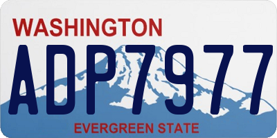 WA license plate ADP7977
