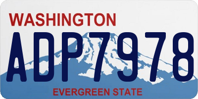 WA license plate ADP7978