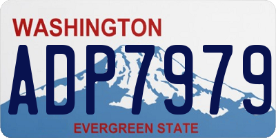 WA license plate ADP7979