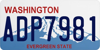 WA license plate ADP7981