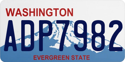 WA license plate ADP7982