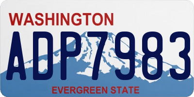 WA license plate ADP7983