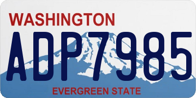 WA license plate ADP7985