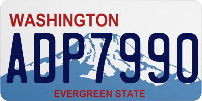 WA license plate ADP7990