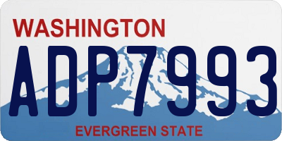 WA license plate ADP7993