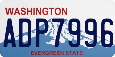 WA license plate ADP7996