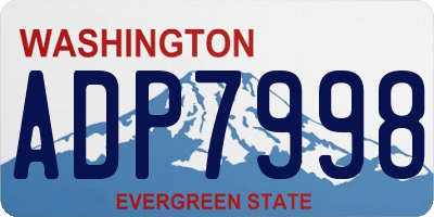 WA license plate ADP7998