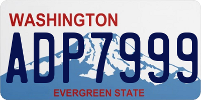 WA license plate ADP7999