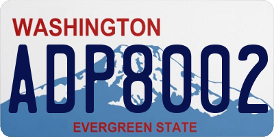 WA license plate ADP8002
