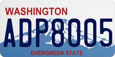 WA license plate ADP8005
