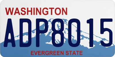 WA license plate ADP8015