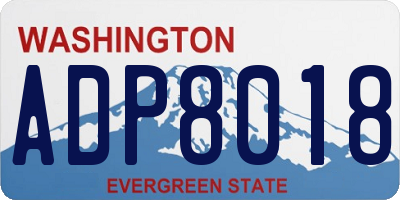 WA license plate ADP8018