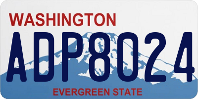 WA license plate ADP8024