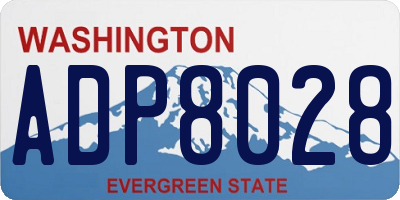 WA license plate ADP8028