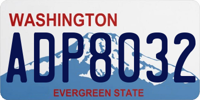 WA license plate ADP8032