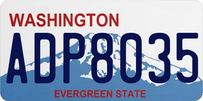 WA license plate ADP8035