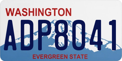 WA license plate ADP8041