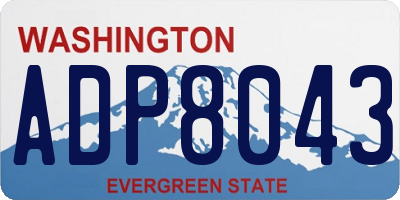 WA license plate ADP8043